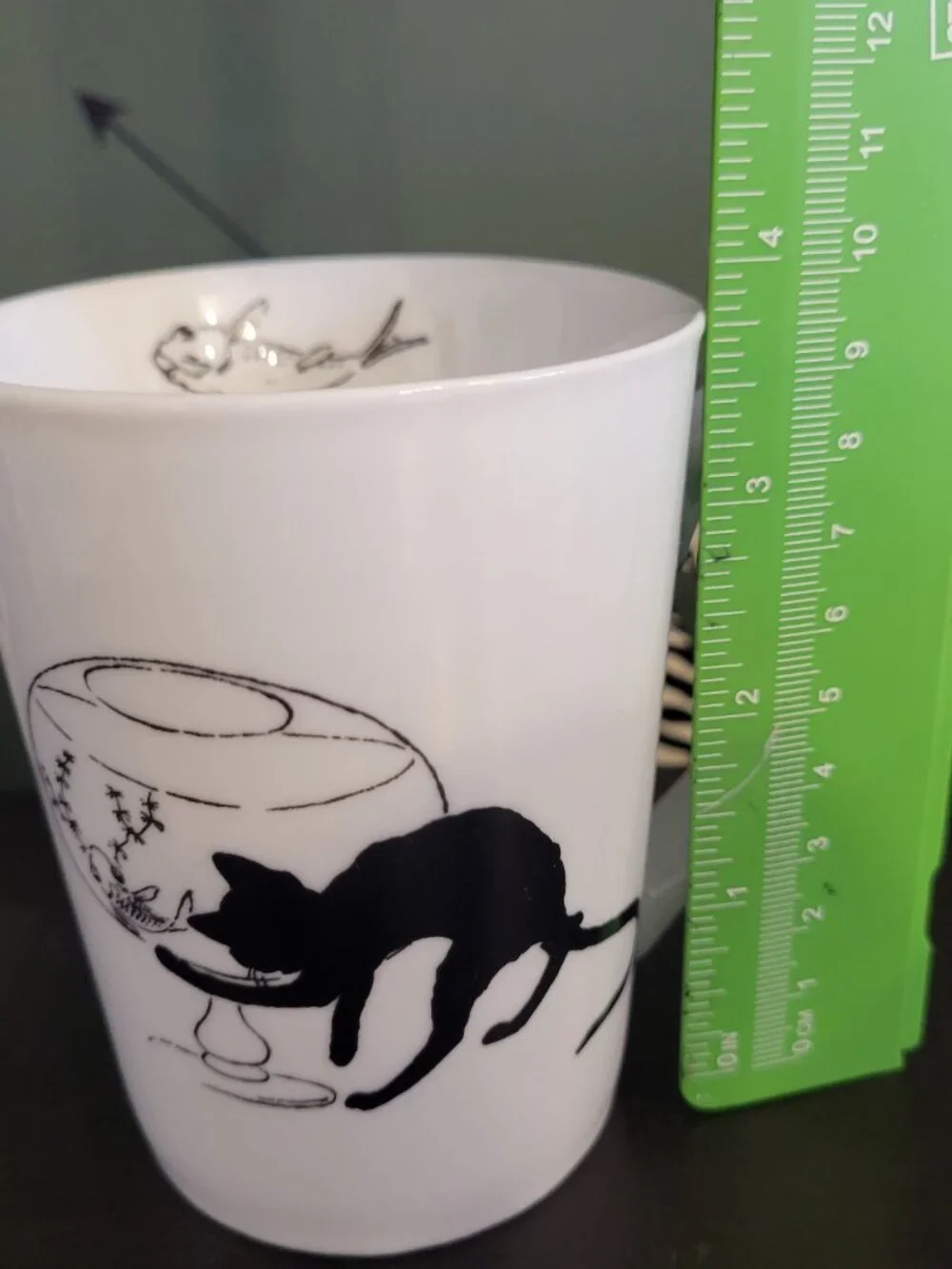MMA Cat Fishbowl Ceramic Mug METROPOLITAN ART MUSEUM 2010 Coffee Tea cup